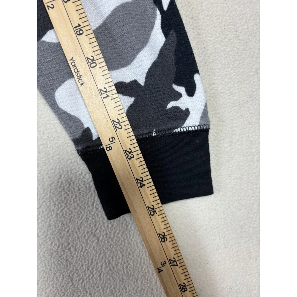 Polo Ralph Lauren Mens XL Camo Waffle Knit Thermal Sleepwear Shirt‎ Grey Black